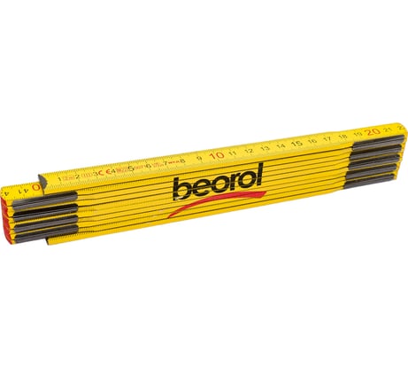 Складной метр BEOROL 2 м х 16 мм деревянный 245880