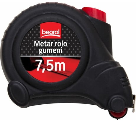 Рулетка BEOROL 7,5 м, 19 мм, обрезиненный корпус 245873