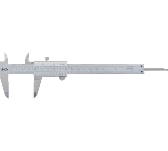 Штангенциркуль Kinex (K-MET) MonoBlok INOX ШЦ-1 160 мм, 0.02 мм DIN862 6000-25