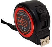 Рулетка 888 Компакт черный, ABS корпус, 3 м, 16 мм, магнит 3016733