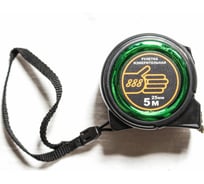Рулетка 888 Компакт черный, ABS корпус, 5 м, 25 мм 3016757