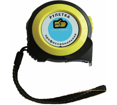 Рулетка 888 автостоп, резиновый корпус, 10 м, 25 мм 3016205