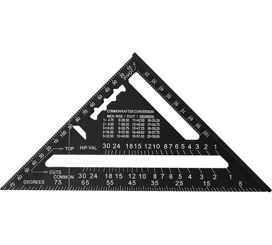 Плотницкий угольник WOODWORK 170 мм, алюминиевый, метрический CTR-170 1