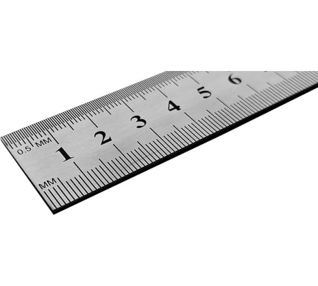 Металлическая линейка ГТО 150 мм двусторонняя метрическая и дюймовая шкала SR15001DS