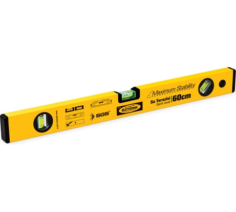 Пузырьковый уровень ватерпас SGS 1712 60 см, 3 глазка 1712SGS