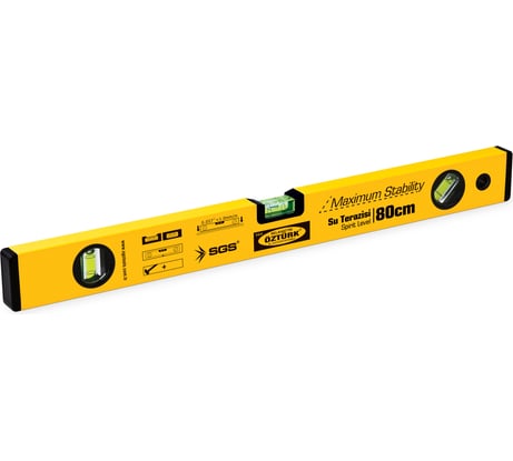 Пузырьковый уровень ватерпас SGS 1713 80 см, 3 глазка 1713SGS