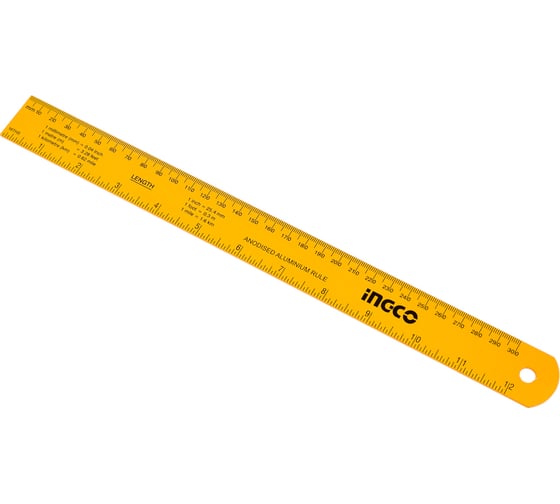 Линейка INGCO из анодированного алюминия, 300x30x0,7 мм HSR23002