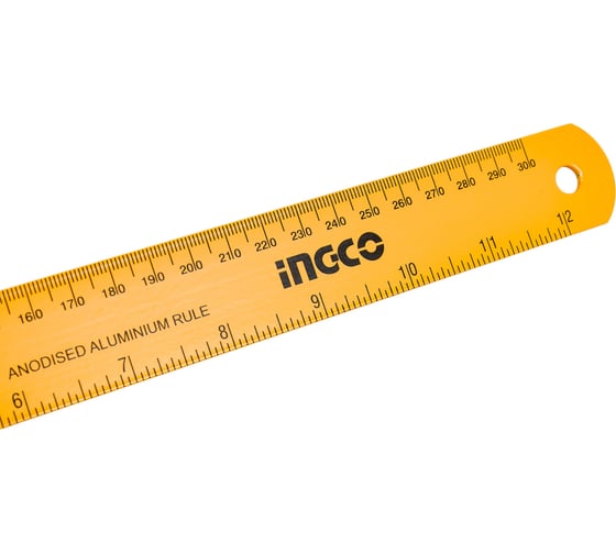 Линейка INGCO из анодированного алюминия, 300x30x0,7 мм HSR23002