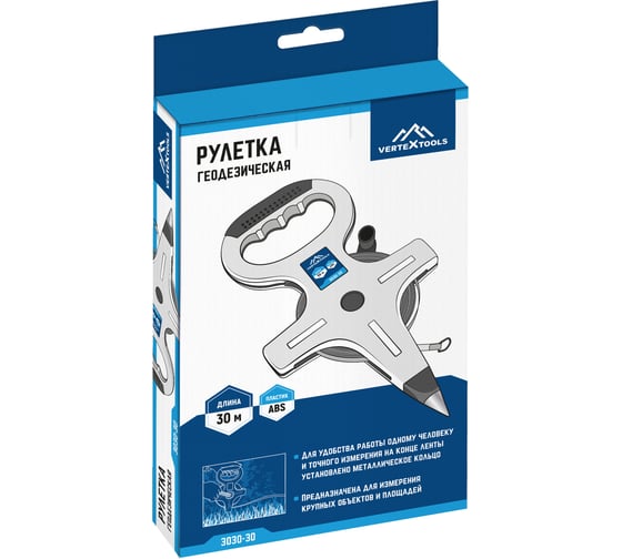 Геодезическая рулетка vertextools 30м 3030-30