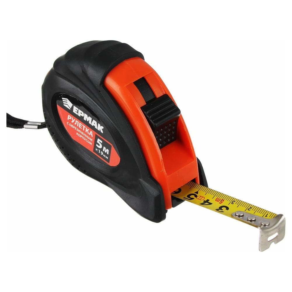 Рулетка ЕРМАК с обрезиненным корпусом, 5 м, 19 мм 658-088 - выгодная ...