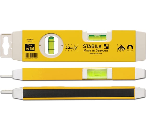 Магнитный уровень тип 70TM, 22 см STABILA 02190