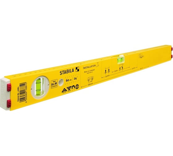 Уровень для сантехника STABILA тип 80M, 60 см 16881 1