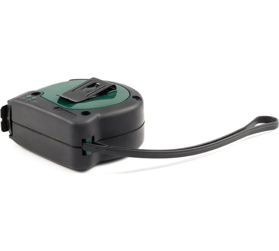Рулетка Sata стальная лента 5.5 м, 25 мм, белая, обрезиненный корпус, желтый фиксатор 91335