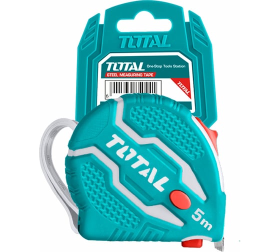 Рулетка TOTAL 5 м, 25 мм, обрезиненный корпус TмT126052м 1