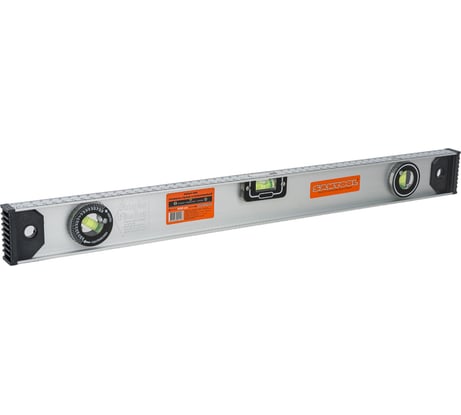 Алюминиевый уровень 2 глазка + 1 поворотный, 600 мм SANTOOL Рельс 050241-060