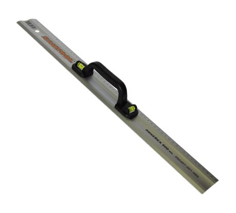 Алюминиевая линейка с пластмассовой ручкой 2 глазка, 600 мм SANTOOL 050407-001-060