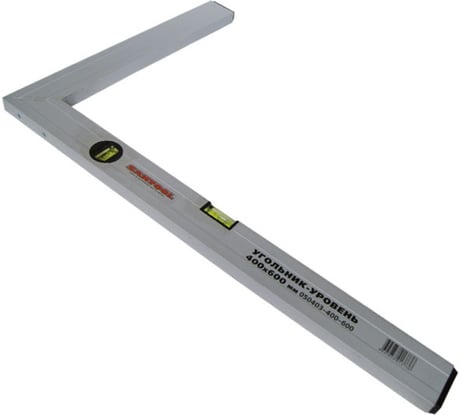 Алюминиевый угольник-уровень 2 глазка, 400х600 мм SANTOOL 050403-400-600