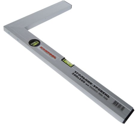 Алюминиевый угольник-уровень 2 глазка, 300х500 мм SANTOOL 050403-300-500