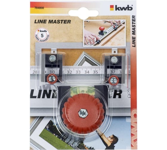Рукоятка с уровнем + маркеры (2 шт) LINE MASTER KWB 7848-00