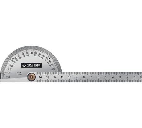 Транспортир из нержавеющей стали ЗУБР Профессионал 145 мм 34292_z01