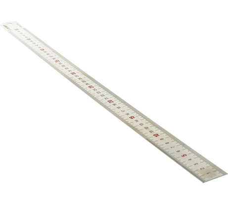 Линейка Зубр нержавеющая, непрерывная шкала 1/2мм / 1мм, двухцветная, длина 0,5м, толщина 0,7мм 34280-1-050