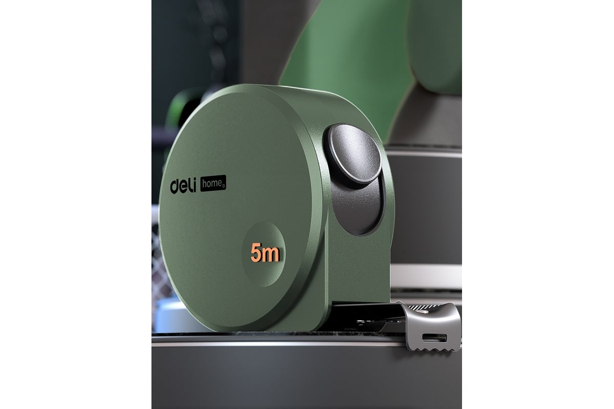 Рулетка DELI home series green ht8519l 5мх19мм, эксклюзивный дизайн ...