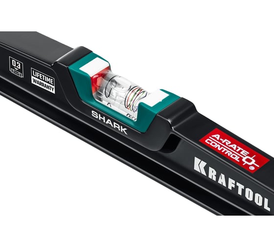 Литой уровень KRAFTOOL Shark с глазком a-rate control, 600 мм 34920-60