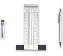 Линейка GOLDRATIO t-rule 120 мм, с карандашом М00021517