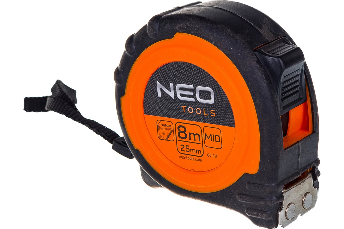 Рулетка NEO Tools стальная двухкомпонентный корпус магнитный крючок 67 ...