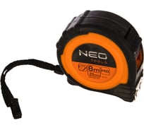 Рулетка NEO Tools стальная двухкомпонентный корпус магнитный крючок 67-111