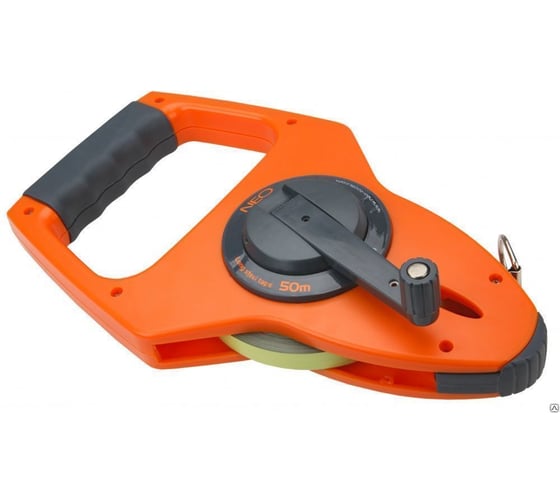 Геодезическая мерная лента NEO Tools 50 м х 13 мм сталь + нейлон быстрая смотка 68-150