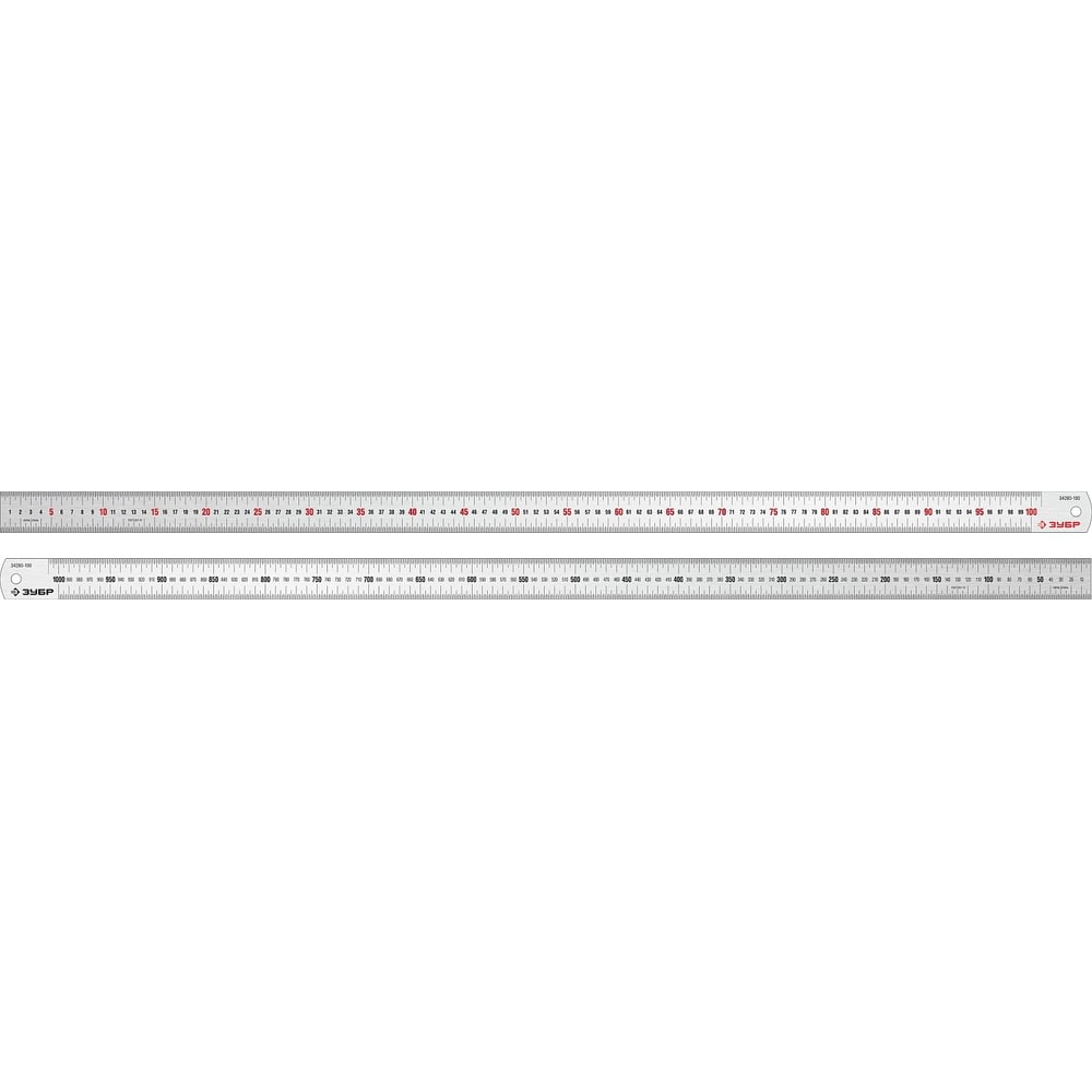 Про-100 Усиленная нержавеющая линейка 1,0 м ЗУБР 34280-100 - выгодная цена,  отзывы, характеристики, фото - купить в Москве и РФ