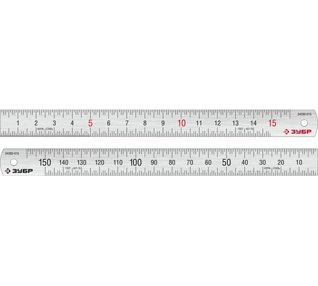 Про-15 Усиленная нержавеющая линейка 0,15 м ЗУБР 34280-015