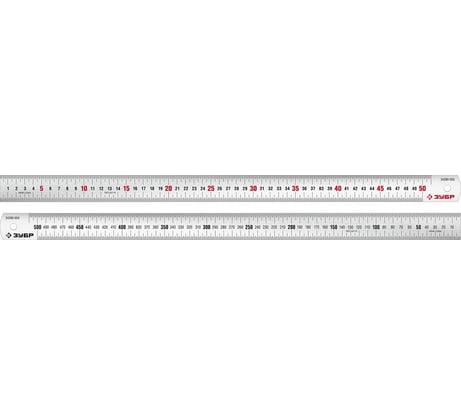 Про-50 Усиленная нержавеющая линейка 0,50 м ЗУБР 34280-050