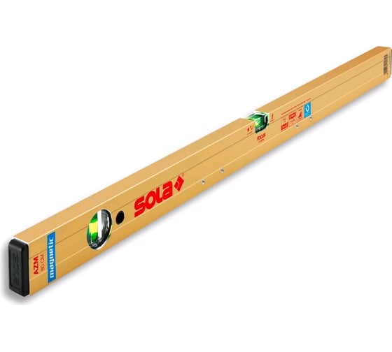 Магнитный уровень SOLA AZM 120 NEW, L=120 см, 2 глазка 01821401 1