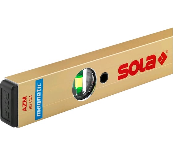 Магнитный уровень SOLA AZM 120 NEW, L=120 см, 2 глазка 01821401