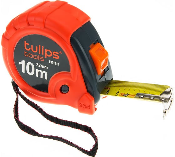 Рулетка Tulips tools 3 фиксатора, 10 м/32 мм II10-313
