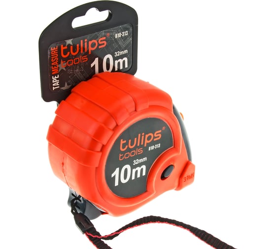 Рулетка Tulips tools 3 фиксатора, 10 м/32 мм II10-313