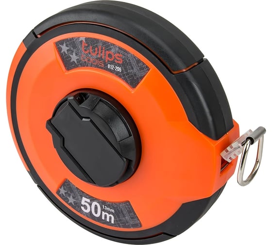 Геодезическая рулетка Tulips Tools сталь, 50 м II12-205
