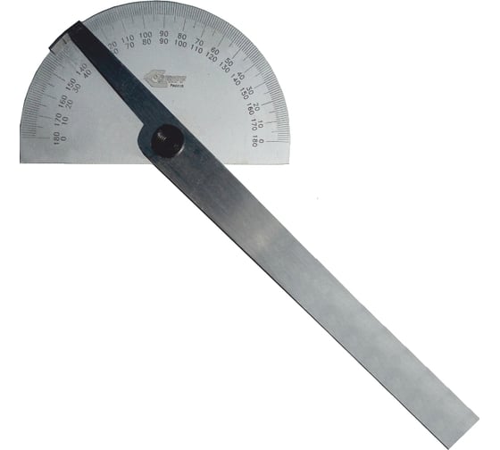 Угломер-транспортир 0-180°, d=100мм, L=150мм GRIFF 020419 1
