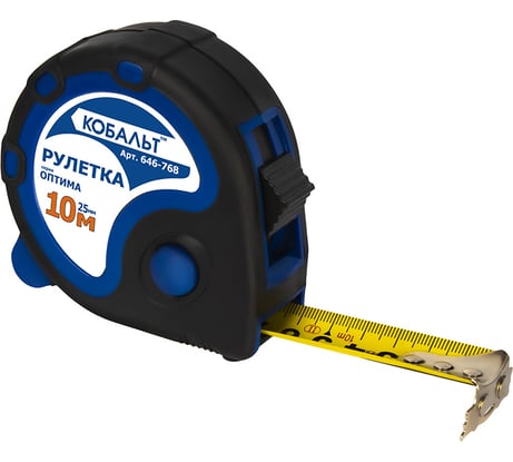 Рулетка Оптима (10м x 25мм) КОБАЛЬТ 646-768