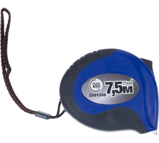 Рулетка Toolberg 2501208 7.5 м, 25 мм, резино-пластиковая 90004897587 1
