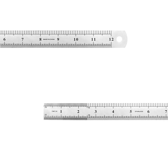 Измерительная линейка vertextools 300 мм, металлическая 3042-300