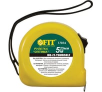 Рулетка FIT Оптима 5 м 16 мм желтая 17015