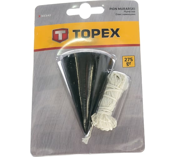 Отвес каменщика 275 г TOPEX 30C643