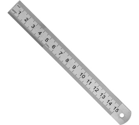 Металлическая плоская линейка VIRA 150 мм 100019