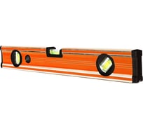 Строительный уровень BOHRER 1000 мм, 3 глазка, 45/90/180 фрезерованная поверхность, алюминий, усиленная конструкция 48102100