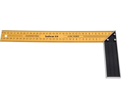 Столярный угольник BOHRER 350 мм, металлический 41210350