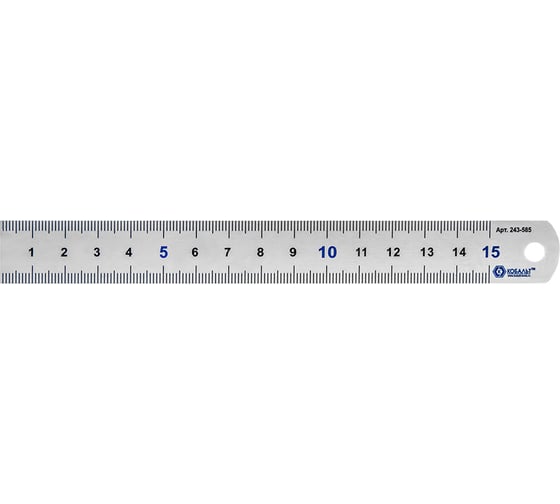 Линейка 150х19х0.7 мм, нерж.сталь КОБАЛЬТ 243-585