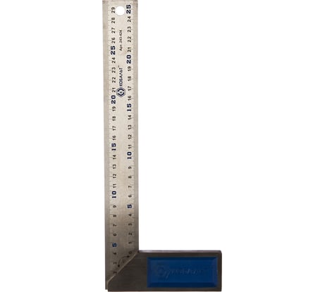 Столярный угольник 300мм, нерж.сталь, чугунное основание КОБАЛЬТ 243-424